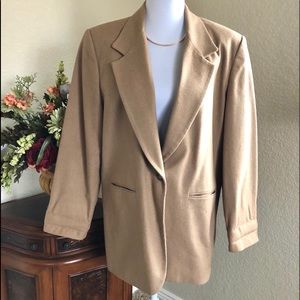 Vintage Classic Notch Collar Wool Blazer